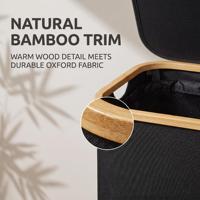 Panier à linge pliable 100L avec roulettes, en tissu Oxford, avec couvercle et sac en filet amovible