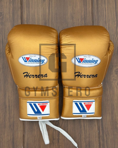 Guantes de Boxeo de Alta Calidad Personalizables con Cordones, de Cuero Genuino, con Correa Ajustable para la Muñeca y Cierre de Gancho y Bucle, para Artes Marciales - Product Image 3