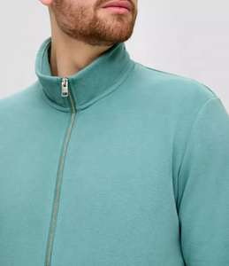 Sudadera de Invierno 2024 Personalizada OEM para Hombre, Talla Grande, Tejido de Punto de Alta Densidad, Corte Holgado, Cierre de Cremallera, Teñido en Prenda, Impermeable, 100% Algodón - Product Image 3