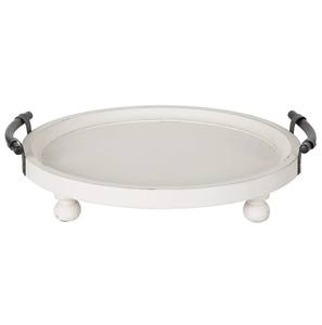 Bandeja de servicio de resina y madera de mango redondo más vendida, encanto rústico para una decoración elegante del hogar y servir alimentos a precio de fábrica - Product Image 2