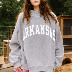 <b>Women</b> <b>Long</b> Front Logo Oversized Mockneck <b>Sweatshirt</b> Cozy Winter Wear Relaxed Fit Soft Fleece Casual Street Fashion Pullover - Product Image 4