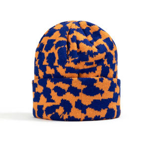 Gorro de Invierno Elegante de Jacquard, Gorro de Punto para Exteriores, Gorro Cálido con Estampado de Leopardo, Gorro Grueso con Protección para las Orejas - Product Image 4