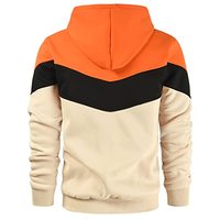 Pull-over à manches longues décontracté pour hommes Sweat à capuche en molleton Nouveauté Color Block Design Plus Size Maternité Caractéristiques Hiver Poche sans couture