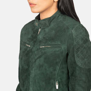 Veste en cuir automne-hiver personnalisée pour femmes avec col tournant solide manches complètes et doublure en satin respirant - Product Image 4