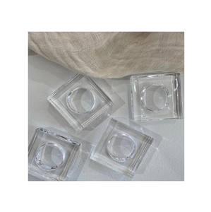 High Quality Acrylic Napkin Ring Accessory Promotion <b>Roll</b> Tissue <b>Paper</b> Box Handmade square Shape Hot Sale - Product Image 1