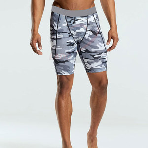 Short de sport de compression décontracté pour hommes de haute qualité taille élastique en cours d'exécution impression par sublimation motif solide - Product Image 5