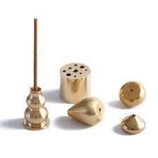 Brass Lotus Censer Stick <b>Incense</b> Holder <b>Cone</b> <b>Incense</b> Burner Metal Ash Catcher Home Accessories for Handmade Polished - Product Image 3