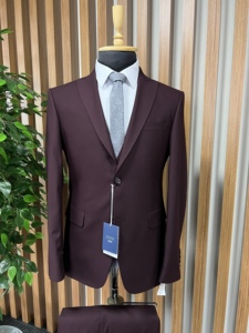 Costume d'élite pour hommes en tissu viscose et polyester sur mesure, meilleure vente, dernier design, costume de marié et d'affaires pour hommes - Product Image 2