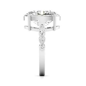 Anillo de compromiso con diamante de corte ovalado de 3.80 ct, color F, claridad VS, diamante cultivado en laboratorio, en oro de 14K, para novias, bodas, fiestas de compromiso. - Product Image 5