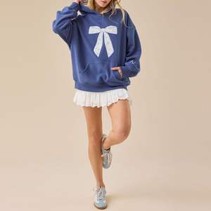 Nouvelle mode en gros, sweat-shirts pour femmes 100% coton, polaire épais, coupe ample, broderie de lettres, style streetwear, respirant, GK - Product Image 5