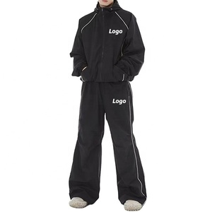 2024 Crazy Maker Streetwearชุดวิ่งออกกําลังกายUnisex 2 ชิ้นชุดฟิตเนสเหงื่อชุดไนลอนWindbreakerชุด - Product Image 1