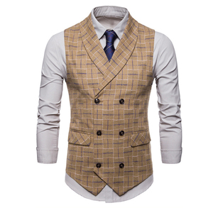 Gilets de costume d'affaires formels pour hommes de meilleure qualité Gilet en toile respirante à 4 boutons avec conception personnalisée - Product Image 5