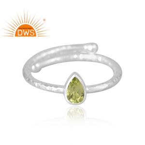 Latest Selling 925 Sterling Selling Natural Peridot Gemstone Ring Custom Jewelry For Women Gift For Her - Product Image 3