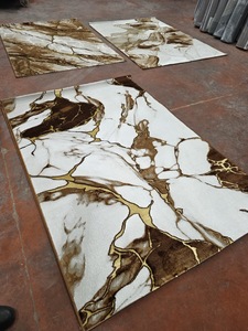 Alfombra Adiva Moderna, Hecha a Máquina, Turca, de Polipropileno Jacquard, Tejida, de Pelo Alto, Acolchada, con Diseño Floral, de Grosor Medio, Tipo Yute - Product Image 6