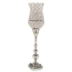 Soporte de huracanes de plata y cristal de Metal de diseño moderno para eventos en casa, centros de mesa decorativos para bodas - Product Image 5