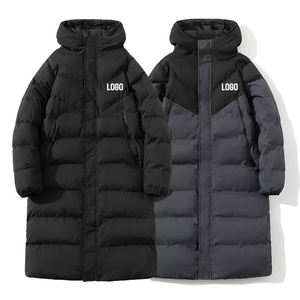 Nouveau design Veste longue d'hiver en duvet pour hommes Veste longue à capuche de sport Veste chaude à fermeture éclair imperméable pour adultes Veste en duvet pour femmes - Product Image 1