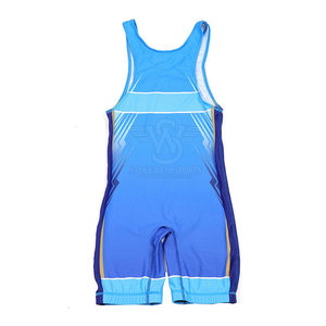 Combinaison de lutte personnalisée en Spandex/Polyester, écologique, durable, séchage rapide, légère, pour la vente en ligne, STOCK DISPONIBLE - Product Image 2