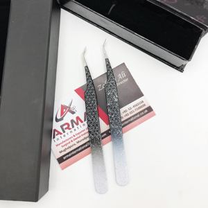 Vente chaude 45 Degrés Isolation En Acier Inoxydable Extension De Cils Pince À Épiler Personnalisable Marque Privée Pointe Pointue Durable - Product Image 2