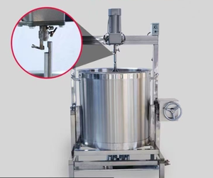 Marmite de cuisson planétaire industrielle de 100 litres à chauffage sphérique automatique sous pression avec mélangeur pour sauces - Product Image 5