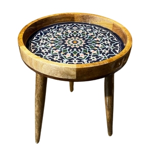 เก้าอี้ไม้ Mandala โต๊ะข้างโต๊ะทำจากไม้ธรรมชาติเก้าอี้ขั้นบันไดทำจากไม้จริงทรงกลมขาห้องนั่งเล่นไม้ถอดออกได้สำหรับขาตั้ง - Product Image 3