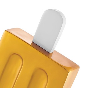 Sculpture de crème glacée fondante dorée luxueuse objet de Table en métal artistique pour la décoration moderne de la maison et du bureau - Product Image 5