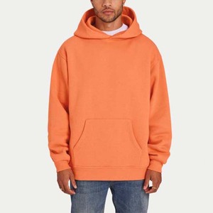 เสื้อฮู้ดผ้าฝ้าย100% เรียบขนาดใหญ่สำหรับผู้ชายเสื้อฮู้ดแบบสวมหัวขนาดพลัสไซส์สำหรับฤดูหนาว - Product Image 1