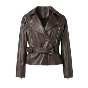 Oem Service Chaquetas de cuero para mujer Último diseño Chaquetas de cuero para mujer Low Moq Chaquetas de cuero para mujer Poliéster de alta calidad - Product Image 1