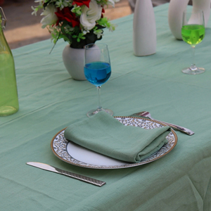 Vert sauge personnalisé réutilisable coton serviettes lavable cuisine Table décor tissu tissu pour Restaurant torchon - Product Image 1