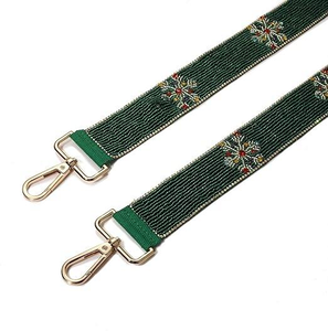 Handmade Beaded <b>Bag</b> Strap with Metal <b>Clips</b> Colorful Embroidered Design for Handbags Shoulder and Crossbody <b>Bags</b> Durable Stylish - Product Image 3