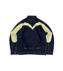 เสื้อแจ็กเก็ตผ้ายีนส์โอเวอร์ไซส์สีฟ้าแนวย้อนยุคกราฟิกแนวฮิปฮอปสไตล์ญี่ปุ่นสำหรับผู้ชายผู้หญิงแจ็คเก็ตแขนยาวลำลองแฟชั่น - Product Image 2