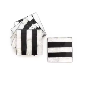 Posavasos elegantes de nácar, Juego de 4 posavasos hechos a mano para decoración de hogar y oficina, posavasos hechos a mano para fregona - Product Image 4