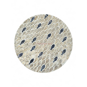 แผ่นรองจานมุกธรรมชาติทันสมัยรักษ์โลกสำหรับรับประทานอาหารที่บ้านและการตกแต่งอย่างยั่งยืนจากเวียดนาม - Product Image 1