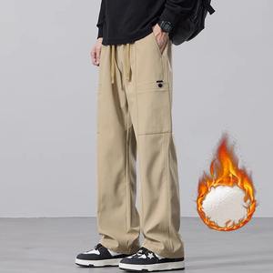 Pantalones de Forro Polar Ecológicos 100% Algodón Ligeros para Hombre, Moda de Invierno, Estilo Cargo, Casuales, Cómodos y Cálidos - Product Image 1