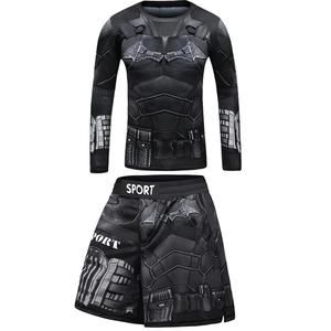 Kid <b>Rashguard</b> Jiu Jitsu T-shirt +pant Mma Muay Thai Shorts 4pcs/set Boxe Bjj Kickboxing Mma Clothing Children Fitness Sportwear - Product Image 5