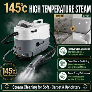 Máquina Limpiadora de Alfombras a Vapor 145 ℃   Limpiador en Espuma para Limpieza de Tapicería de Sofás Comerciales - Product Image 3