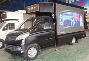 BEST OFFER USED 3 Sides P6 P5 P4 Foton 4*2 LHD Diesel New Manual Outdoor Screen <b>Rolling</b> Mobile Advertising LED Publicity Display - Product Image 3