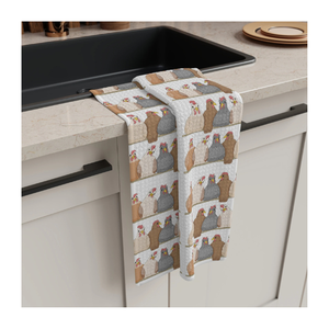 Golf brodé en coton fait à la main 20x30 145 GSM séchage rapide léger économique durable lavable coquillages torchons - Product Image 2