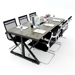 KConcept 200x100 Conference <b>Table</b> Assembled Steel Legs for School Home <b>Office</b> Hospital Living Room Supermarket Bedroom - Product Image 2