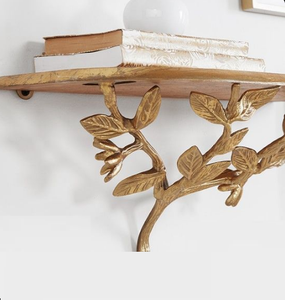 Argento artigianale singolo lato lucido staffa a parete in ferro per scaffali in legno aperto soggiorno cucina bagno di stoccaggio creazione - Product Image 5