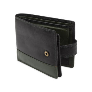 Portefeuille long en cuir léger avec fermeture à bouton profil fin Conception durable pour hommes - Product Image 1