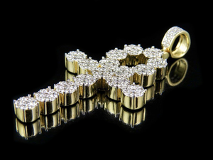 Moissnaite personnalisé diamant croix jésus pendentif superbe entièrement glacé VVS diamant bijoux en argent pour hommes femmes - Product Image 4