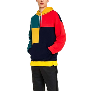 Vêtements de sport pour hommes en patchwork, vente en gros, pantalons de jogging, vestes zippées slim, sweats à capuche et sweats à capuche ajustés pour hommes, avec logo personnalisé, en gros, de créateur - Product Image 3