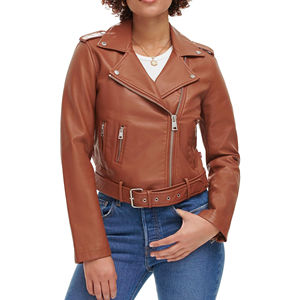 OEM Services <b>Leather</b> Jacket for <b>Women</b> Fashion <b>Leather</b> Motorcycle Jacket Plus Size Faux <b>Leather</b> <b>Tops</b> Lightweight Short Jacket - Product Image 5