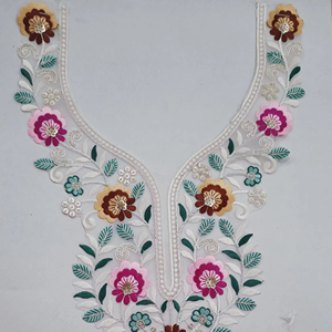 Modern Minimalist Embroidered <b>Patches</b> Neck Collar <b>Sew</b>-<b>On</b> for Apparel & Clothes <b>on</b> Lightweight Fabric - Product Image 1