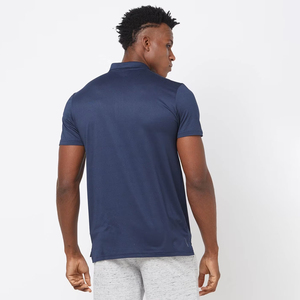 Camiseta lisa de alta calidad para hombre, tejido de punto transpirable de secado rápido con estampado de logotipo personalizado, cierre de cremallera de patrón sólido - Product Image 3