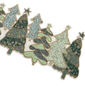 Luxe Durable Perlé Polyester/Coton Perles De Verre Satin Chemin De Table Table À Manger Conception De Vacances Personnalisable Couleur Taille Maison - Product Image 3