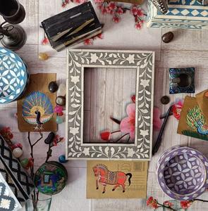 Handcrafted Wholesale Unique Gift Creative Pine Bone Inlay Wood Photo <b>Frame</b> - Product Image 6