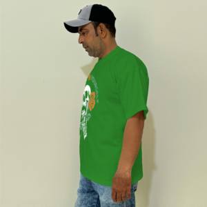 Vente directe d'usine, t-shirt pour homme en coton et bambou respirant à séchage rapide, style hip-hop, col rond, coupe ample, logo sur le devant, vente en gros - Product Image 4