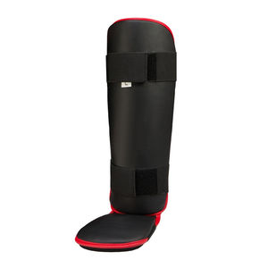 Personalizable MMA Kickboxing Boxeo Espinilleras Material de cuero de vaca con logotipo personalizado Espinillera PU para una protección mejorada - Product Image 2