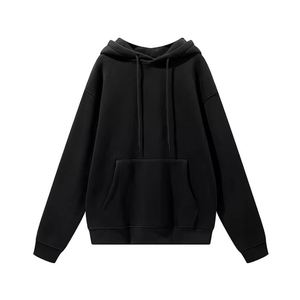 Sudadera con capucha unisex de gran tamaño para invierno, sudadera en blanco de algodón liso de talla grande para hombre, patrón sólido a granel, más capucha - Product Image 3